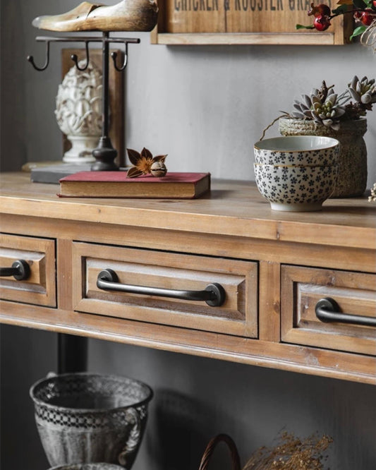 ARRIMO TRES CAJONES MADERA METAL