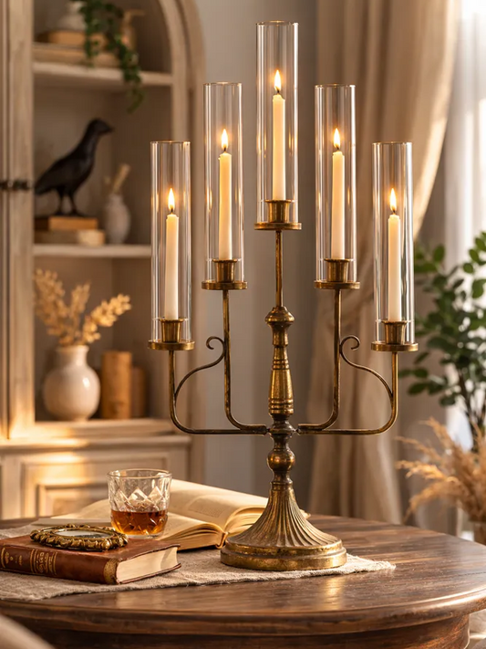 CANDELABRO TUBOS DE VIDRIO