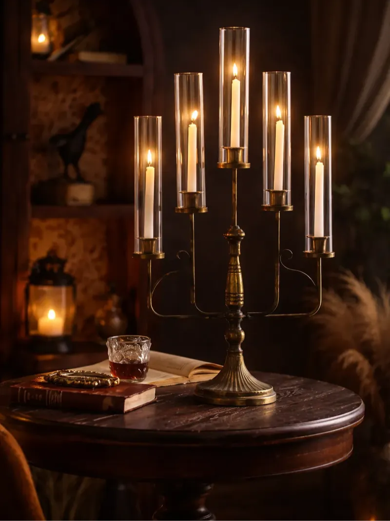 CANDELABRO TUBOS DE VIDRIO